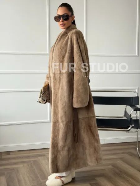 Норковое меховое пальто для женщин - фото 9