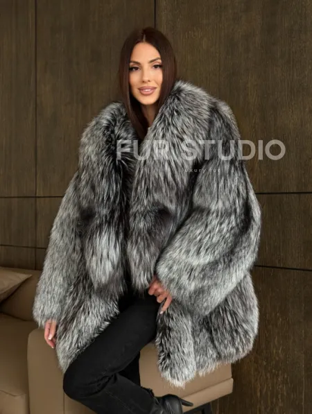 Женская шуба из чернобурки - фото 13