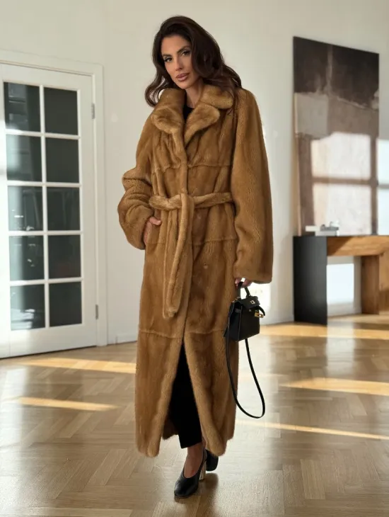 Золотая норковая шуба - фото 6