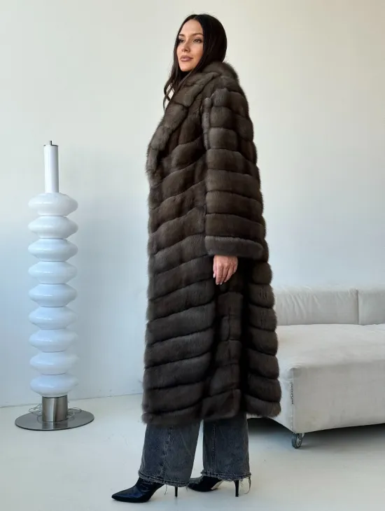 Длинная шуба из соболя - фото 10