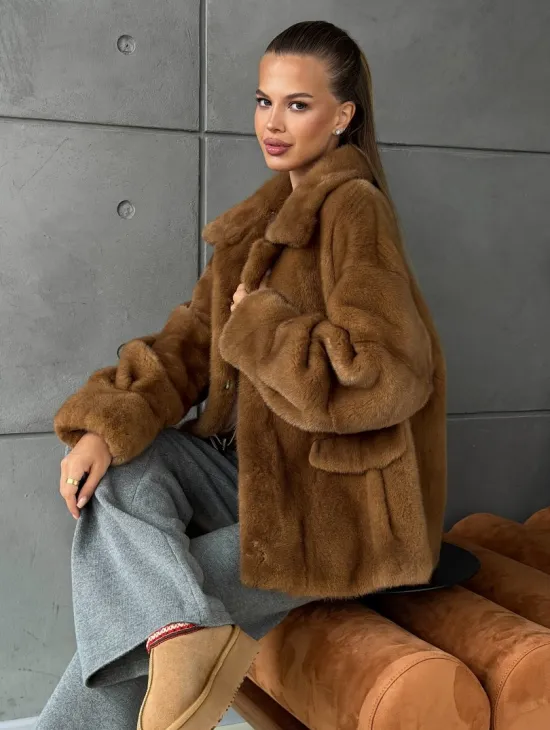 Женская норковая куртка - фото 0