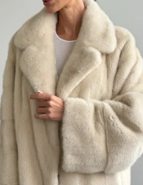 Женский норковый полушубок - фото 1