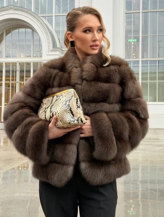 Меховой жакет из куницы - фото 0