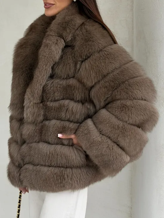 Шуба под соболь из песца - фото 3