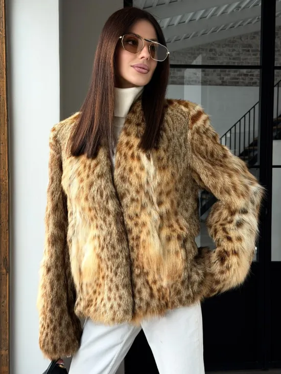 Меховой жакет - шуба из оцелота - фото 11