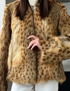 Меховой жакет - шуба из оцелота - фото 1